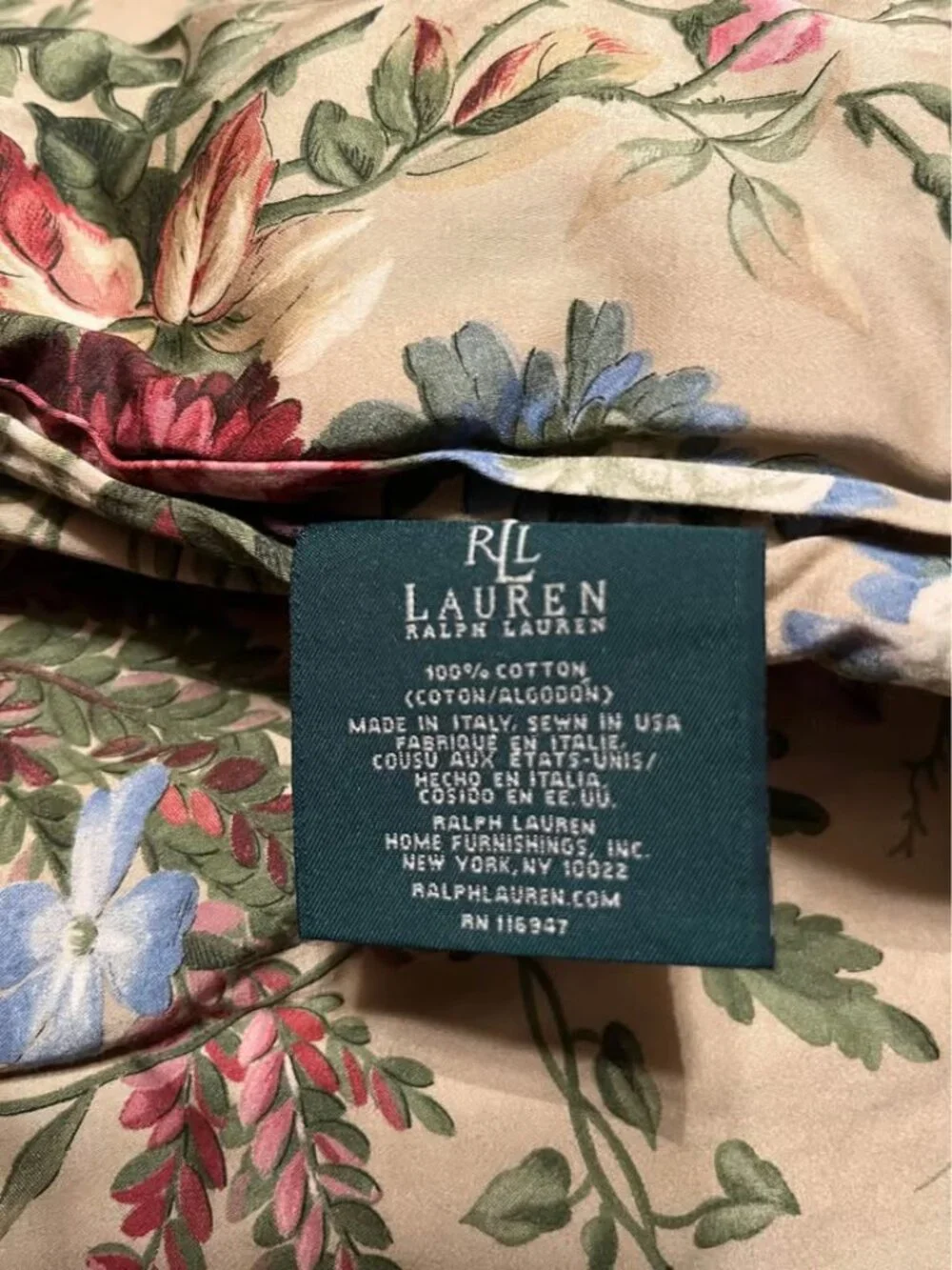 Vintage RARE Ralph Lauren ADRIANA Floral Full/Queen Comforter ONLY